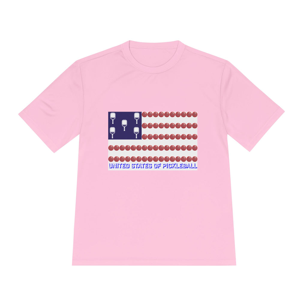 United States of Pickleball flag Unisex Moisture Wicking Tee