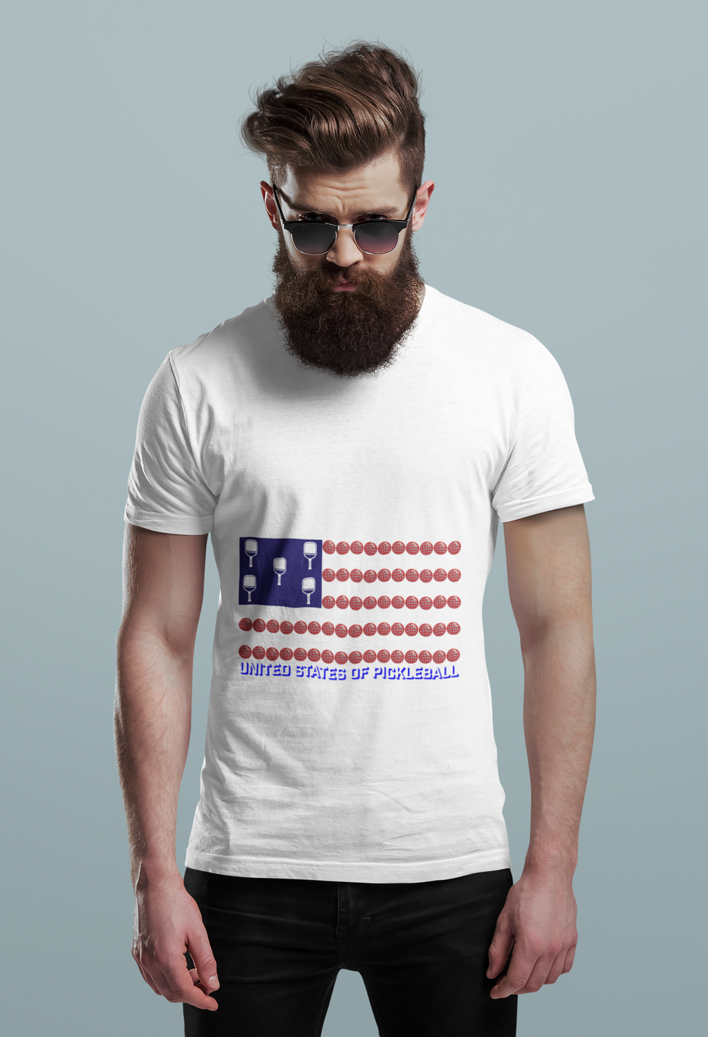 United States of Pickleball flag Unisex Moisture Wicking Tee