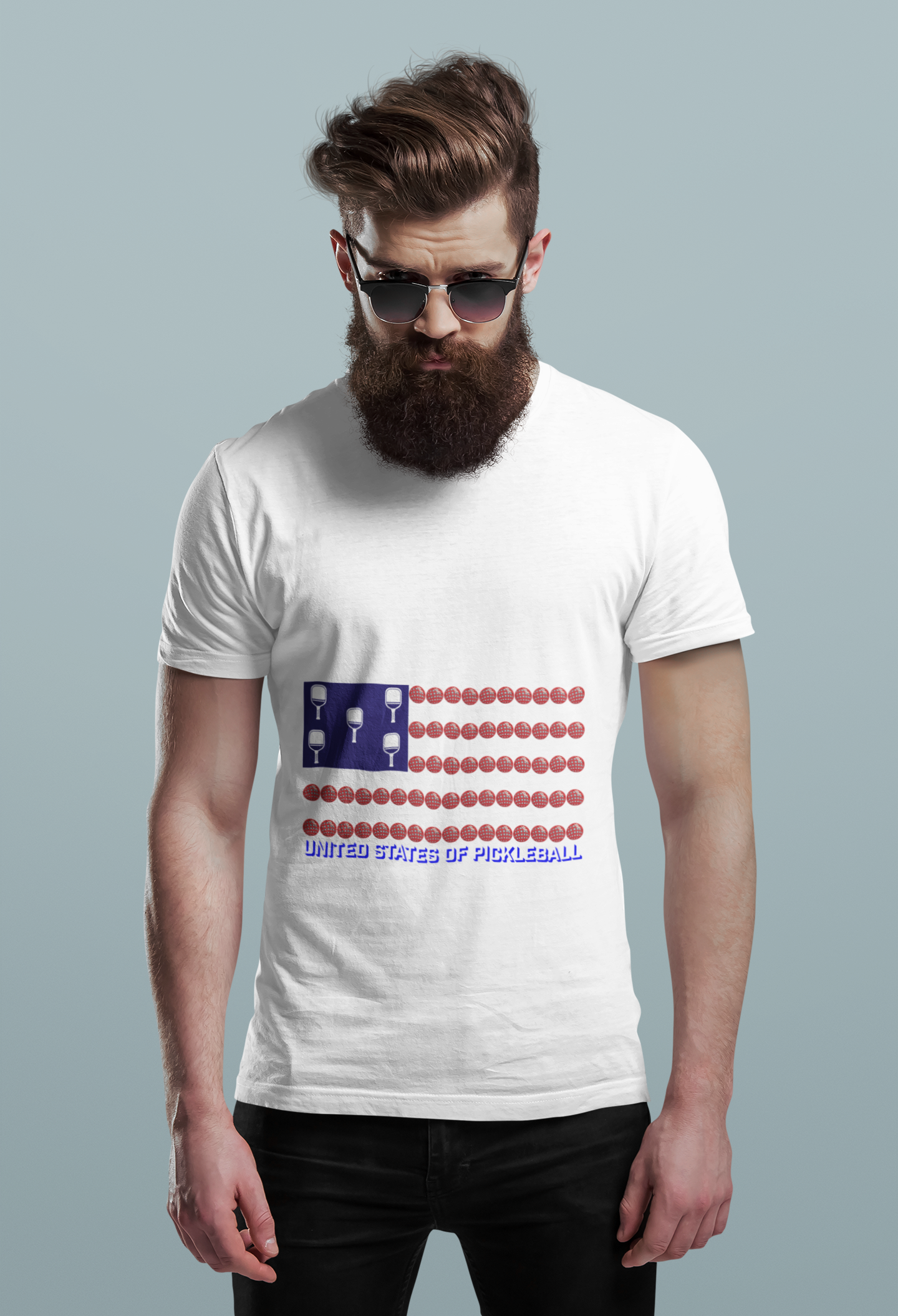 United States of Pickleball flag Unisex Moisture Wicking Tee