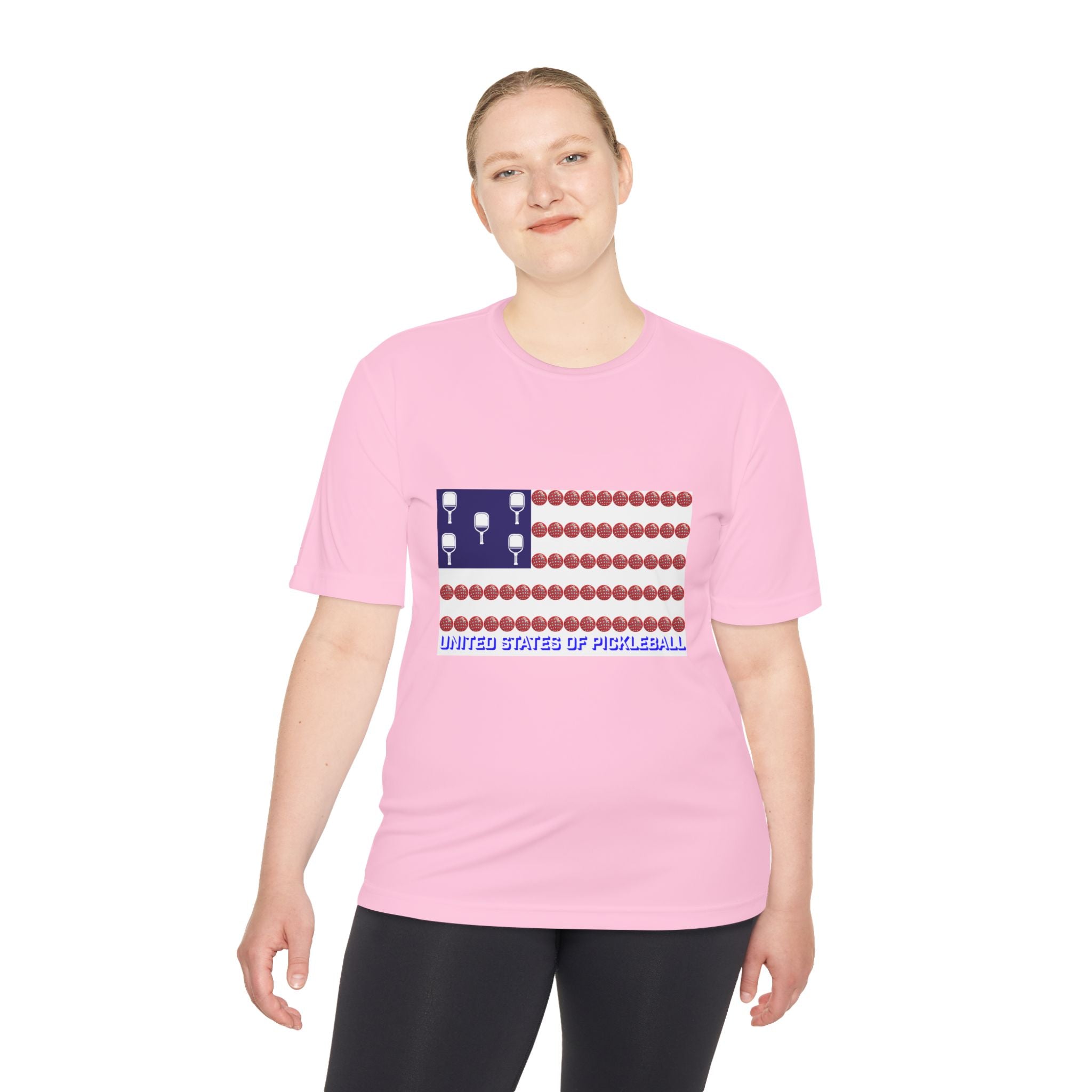 United States of Pickleball flag Unisex Moisture Wicking Tee